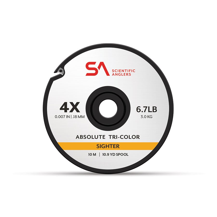 Scientific Anglers Absolute Sighter Tippet in White and Orange and Green